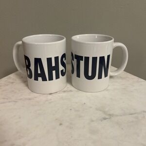 Boston "Bahstun" Coffee Cups Set Of 2 Funny‎ Gifts 12 oz